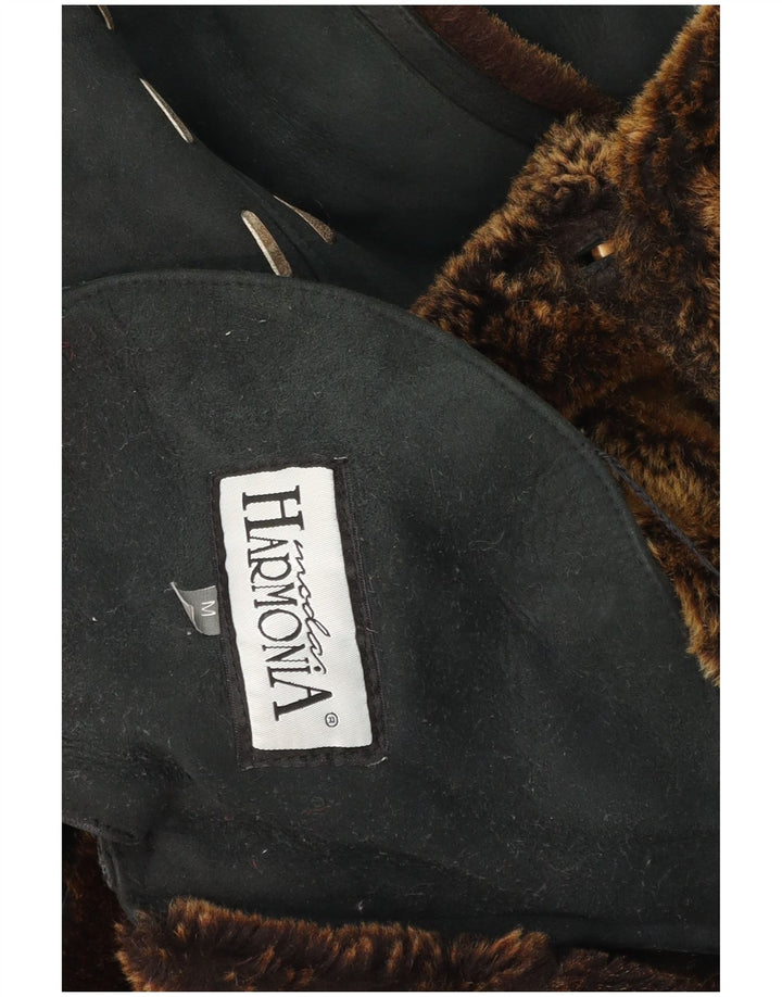 Vintage Womens Shearling Coat UK 12 Medium Green