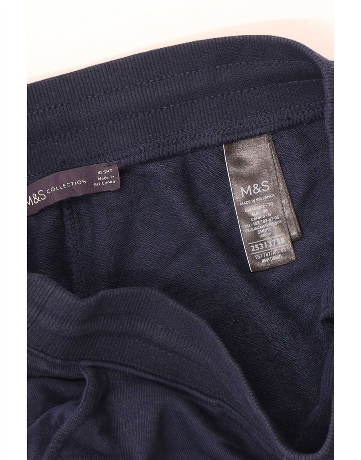 Marks & Spencer Womens Tracksuit Trousers Joggers UK 10 Small Navy Blue
