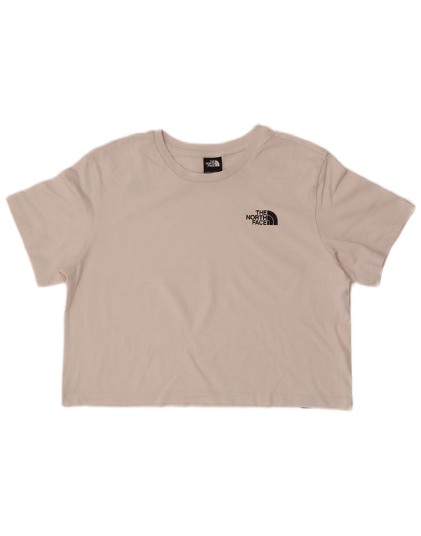 The North Face Womens Crop T-Shirt Top UK 14 Medium White