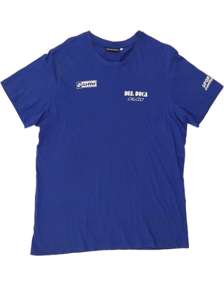 LOTTO Mens Graphic T-Shirt Top XL Blue Cotton Vintage Lotto and Second-Hand Lotto from Messina Hembry 