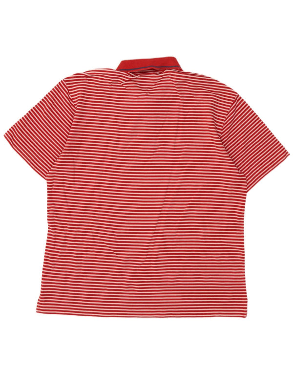 FRED PERRY Mens Polo Shirt Large Red Striped