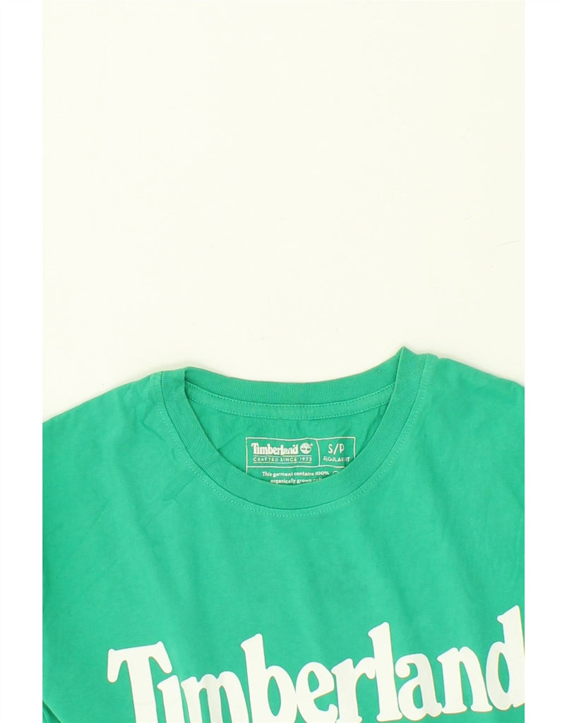 TIMBERLAND Mens Regular Fit Graphic T-Shirt Top Small Green Cotton | Vintage Timberland | Thrift | Second-Hand Timberland | Used Clothing | Messina Hembry 
