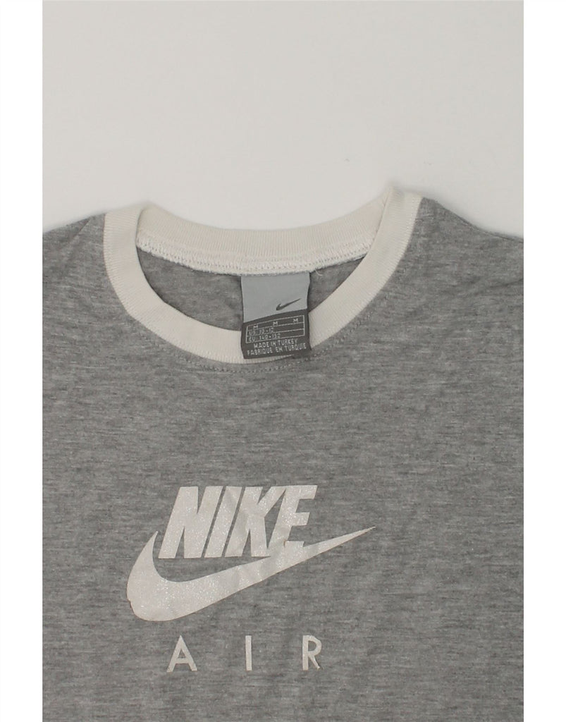 NIKE Girls Graphic T-Shirt Top 10-11 Years Medium Grey | Vintage Nike | Thrift | Second-Hand Nike | Used Clothing | Messina Hembry 