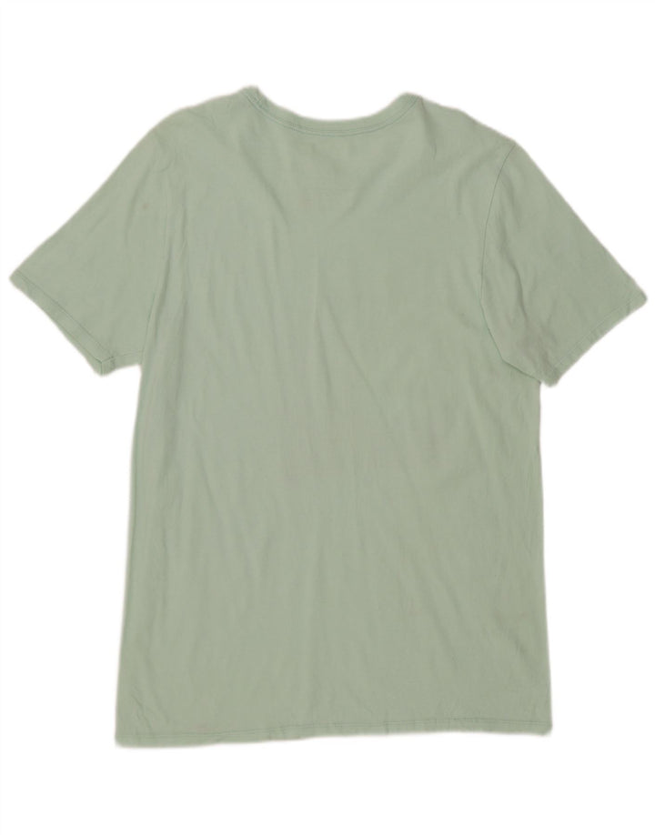 Hurley Mens Graphic T-Shirt Top Large Green Cotton