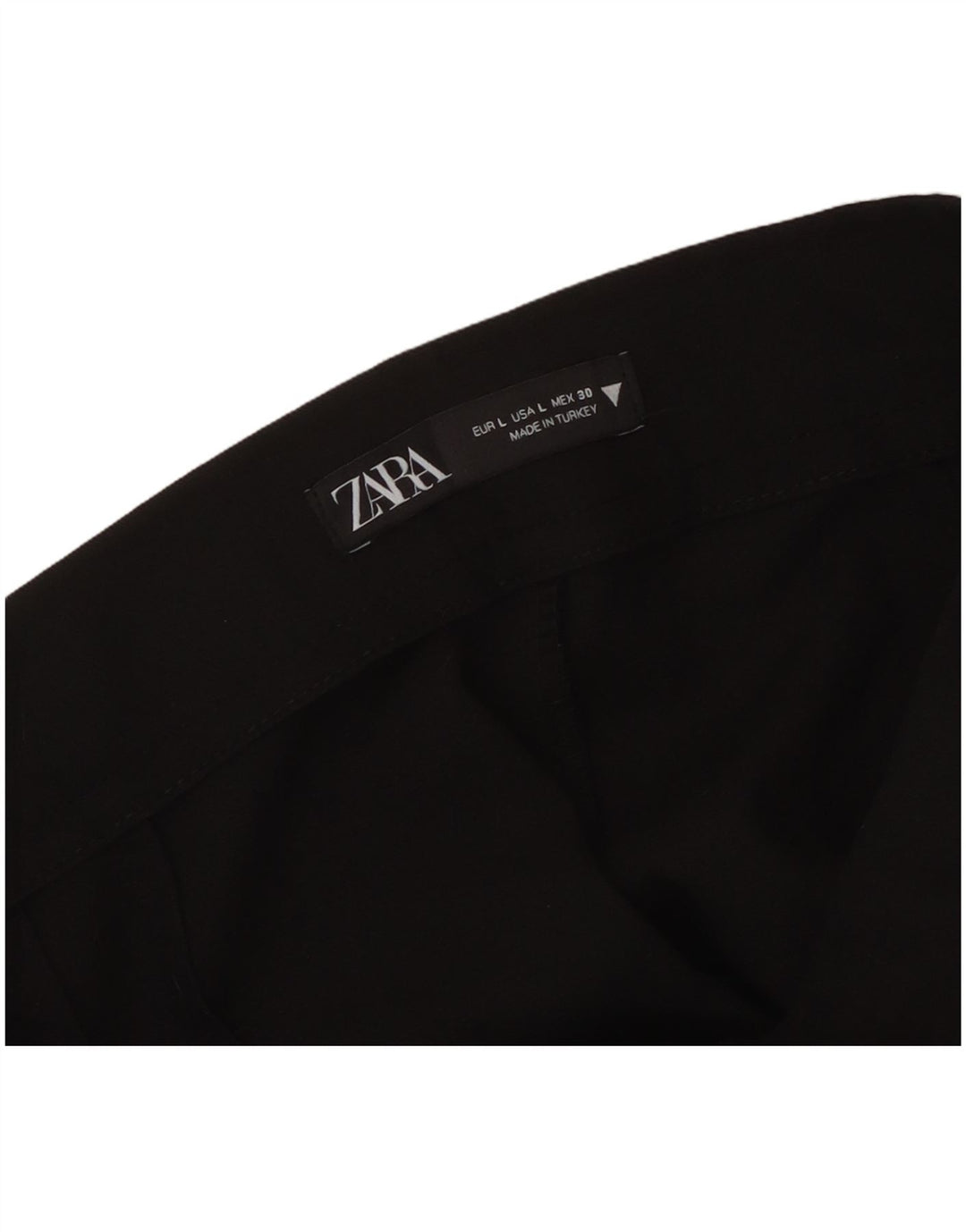 Zara Womens Regular Straight Casual Trousers Large W32 L26 Black
