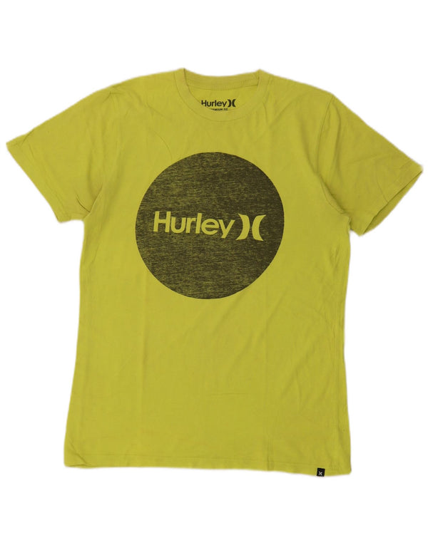 Hurley Mens Premium Fit Graphic T-Shirt Top Medium Green Cotton