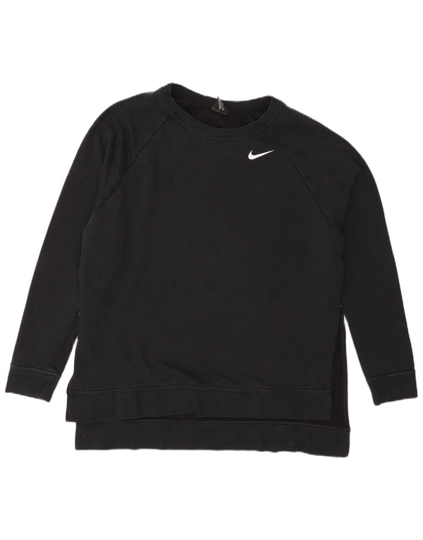 Nike Womens Dri Fit Oversized Sweatshirt Jumper UK 14 Medium Black