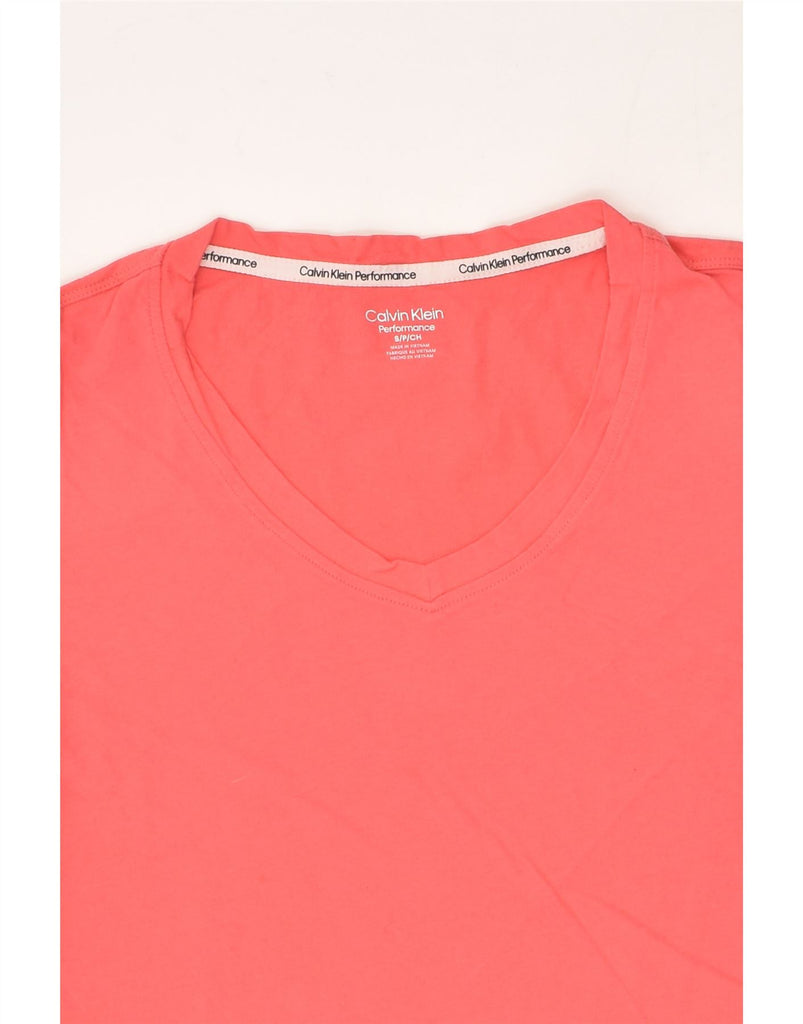 CALVIN KLEIN Womens Performance T-Shirt Top UK 10 Small Pink Cotton | Vintage Calvin Klein | Thrift | Second-Hand Calvin Klein | Used Clothing | Messina Hembry 