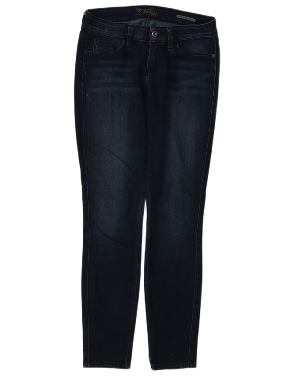 Guess Womens Petite Brittney Skinny Jeans W26 L28 Navy Blue Cotton