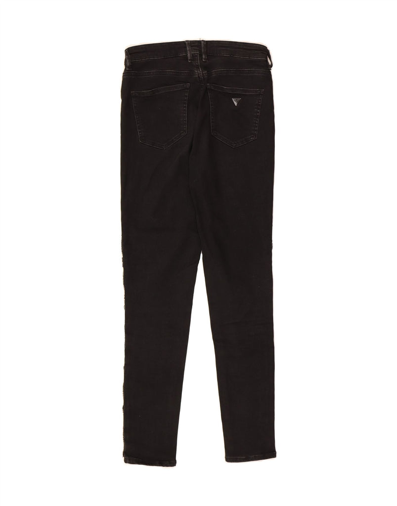 GUESS Womens High Rise Skinny Jeans W28 L29 Black Cotton Vintage Guess and Second-Hand Guess from Messina Hembry 