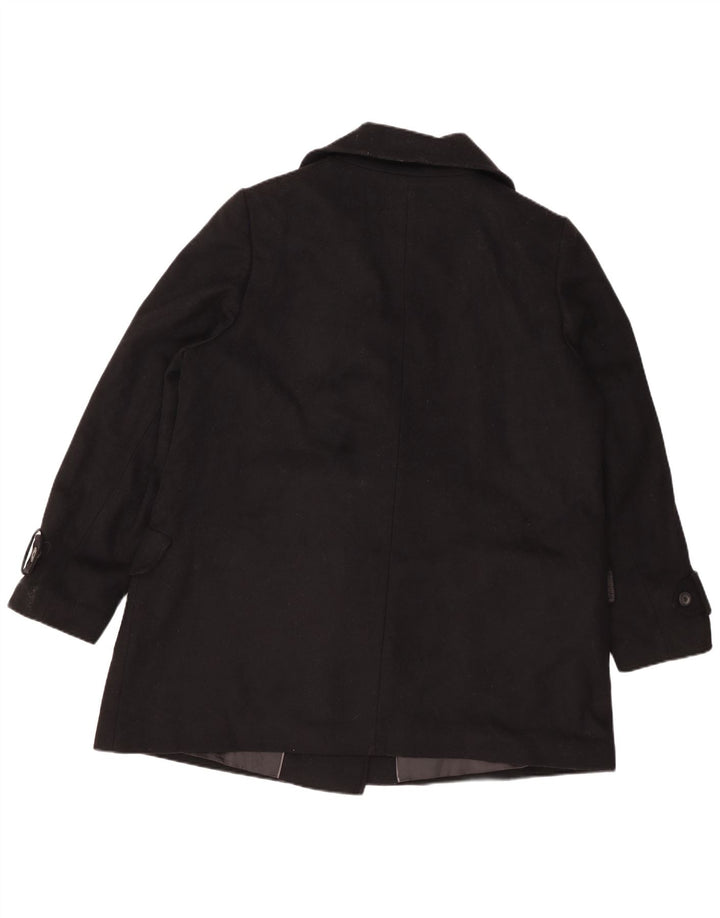 John Lewis Womens Oversized Pea Coat UK 18 XL Black Wool