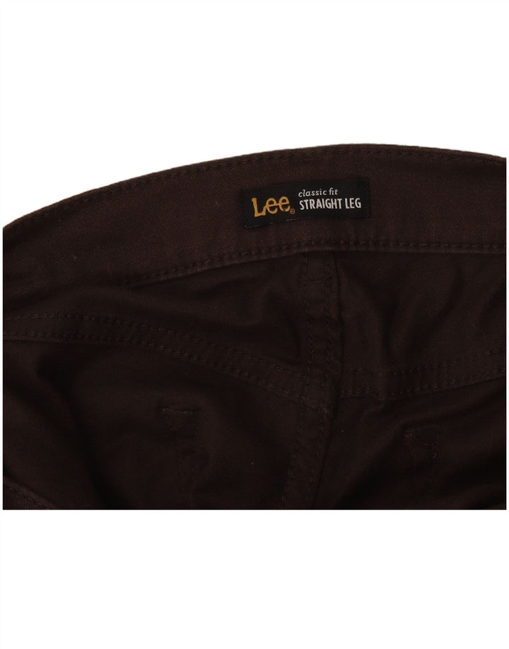 Lee Womens Classic Fit Straight Casual Trousers W34 L29 Brown