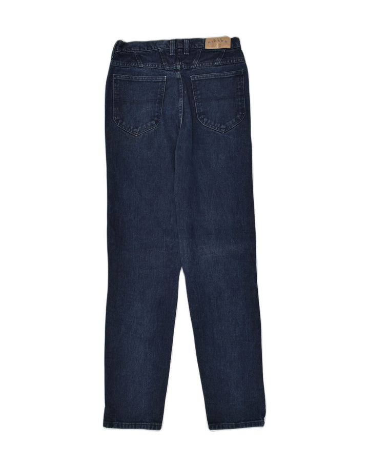 VINTAGE Womens Slim Jeans UK 10 Small W28 L31 Navy Blue Cotton | Vintage Vintage | Thrift | Second-Hand Vintage | Used Clothing | Messina Hembry 