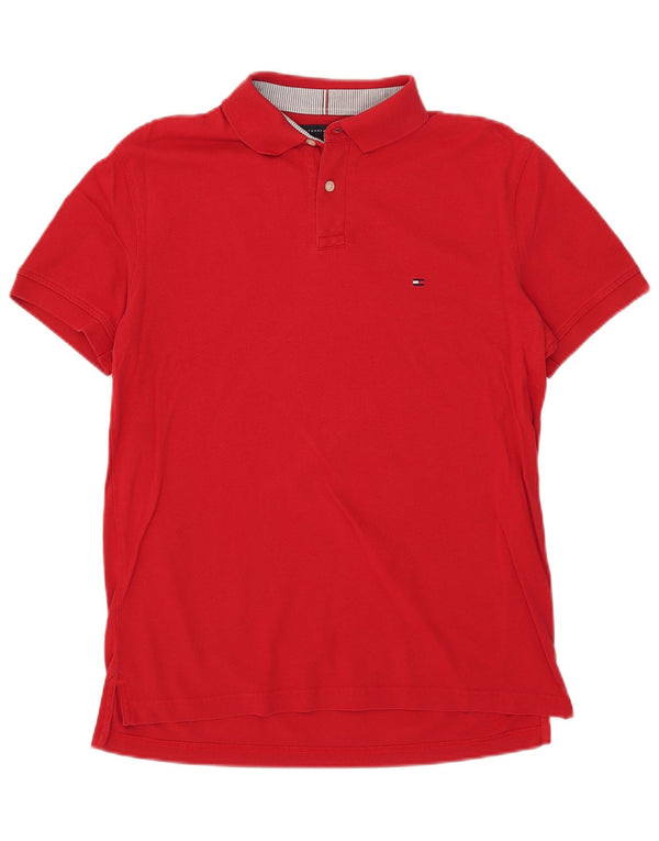 Tommy Hilfiger Mens Regular Fit Polo Shirt Medium Red