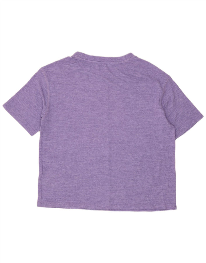 MARKS & SPENCER Womens T-Shirt Top UK 12 Medium Purple Viscose