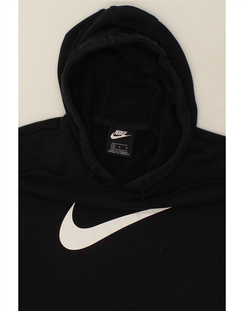 NIKE Mens Graphic Hoodie Jumper Medium Black Cotton | Vintage Nike | Thrift | Second-Hand Nike | Used Clothing | Messina Hembry 