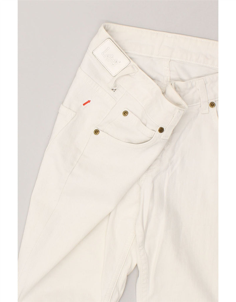 LEE Womens Slim Jeans W30 L31 White Cotton | Vintage Lee | Thrift | Second-Hand Lee | Used Clothing | Messina Hembry 