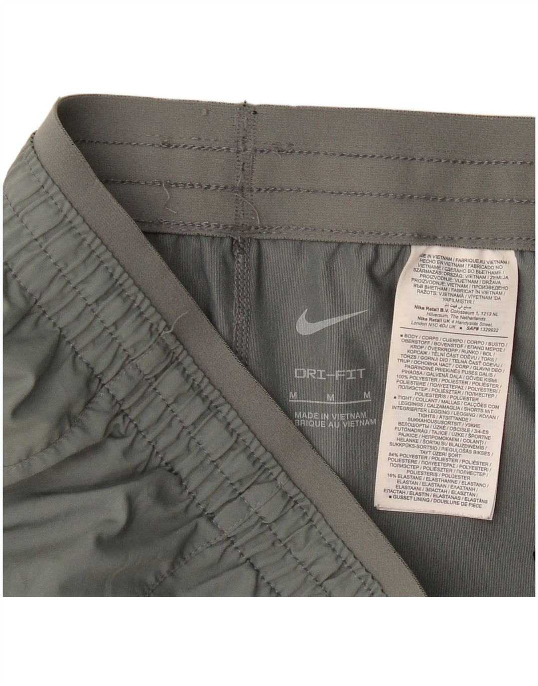 Nike Womens Dri Fit Sport Shorts UK 14 Medium Grey Polyester