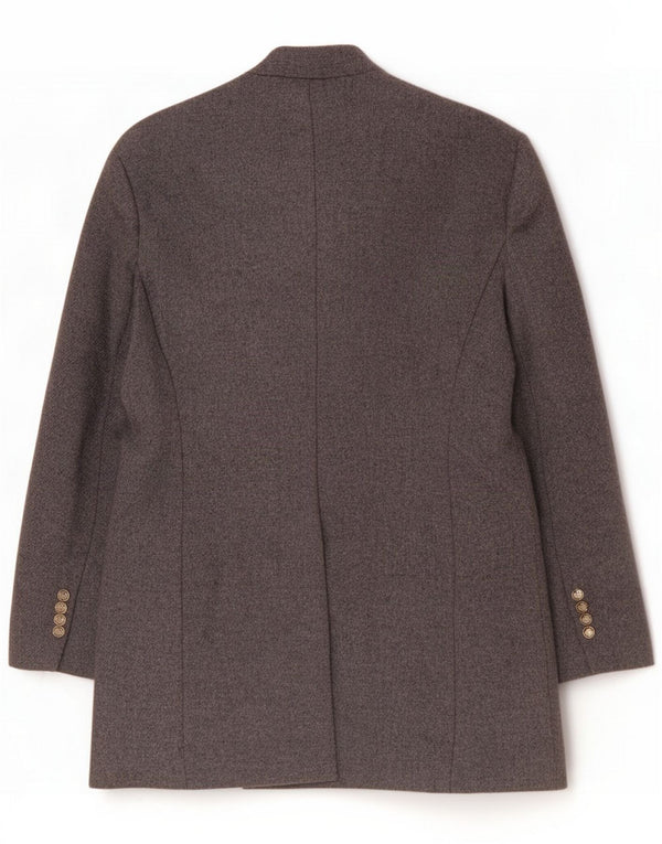 Zara Womens Double Breasted Coat UK 18 XL Grey Wool