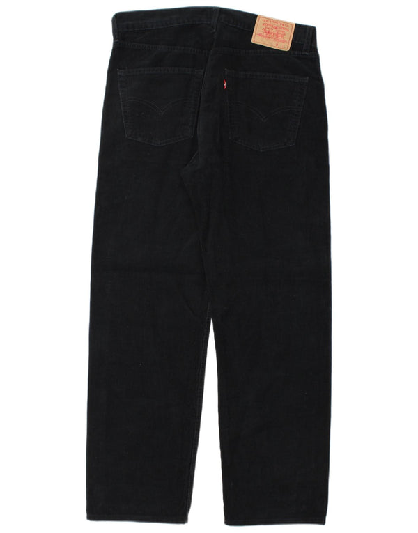 Levi's Mens 551 Straight Corduroy Trousers W36 L30 Black Cotton