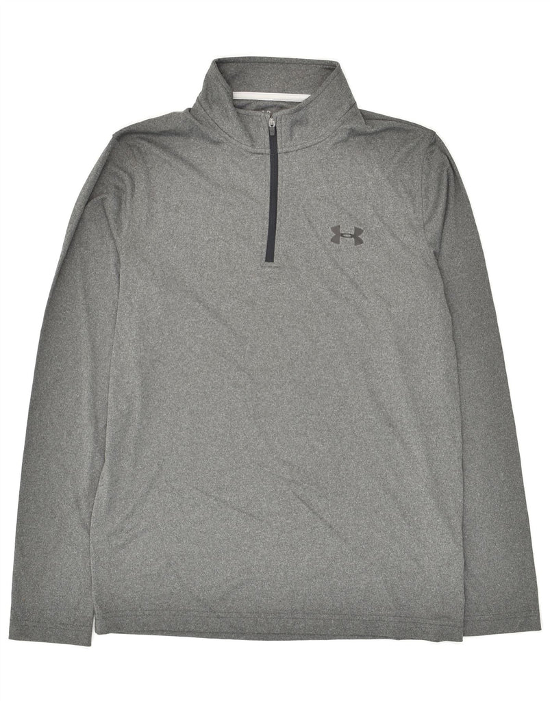 UNDER ARMOUR Mens Heat Gear Zip Neck Pullover Tracksuit Top Small Green | Vintage Under Armour | Thrift | Second-Hand Under Armour | Used Clothing | Messina Hembry 