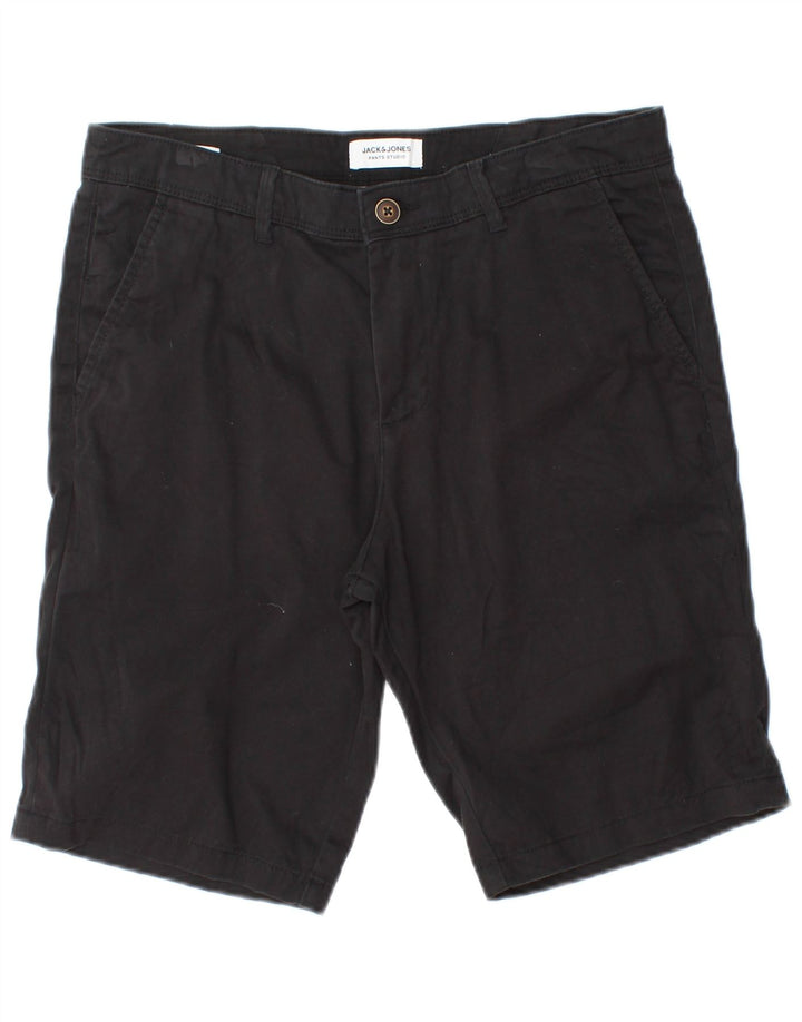 Jack & Jones Mens Chino Shorts Medium W32  Black