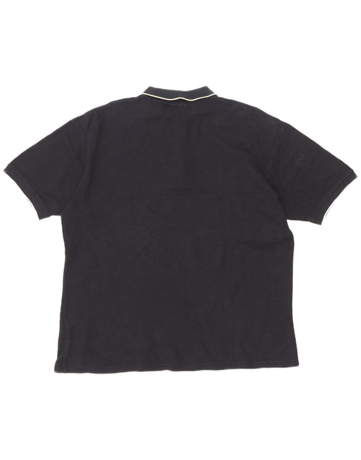 Fila Mens Polo Shirt XL Black Cotton