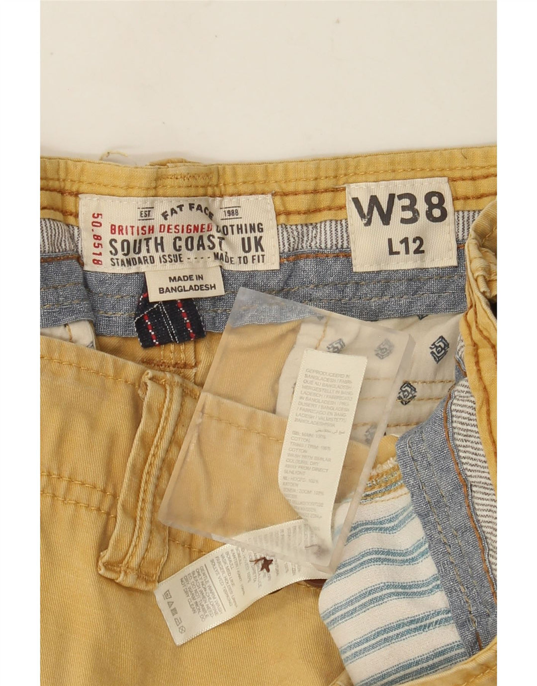 Fat Face Mens Cargo Shorts W38 XL Beige Cotton