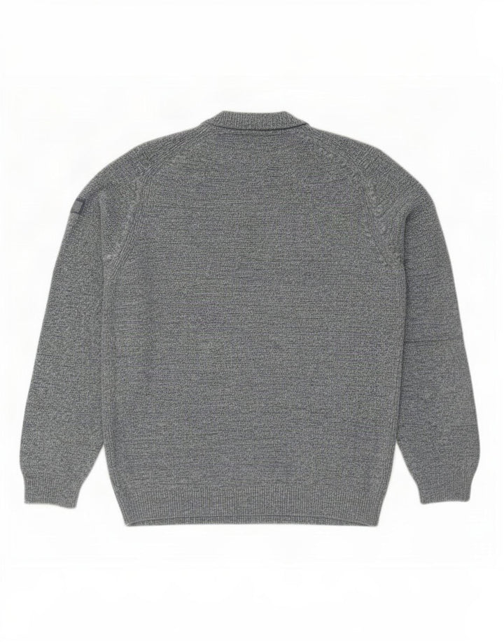 Camel Active Mens Crew Neck Jumper Sweater Large Blue Flecked Cotton