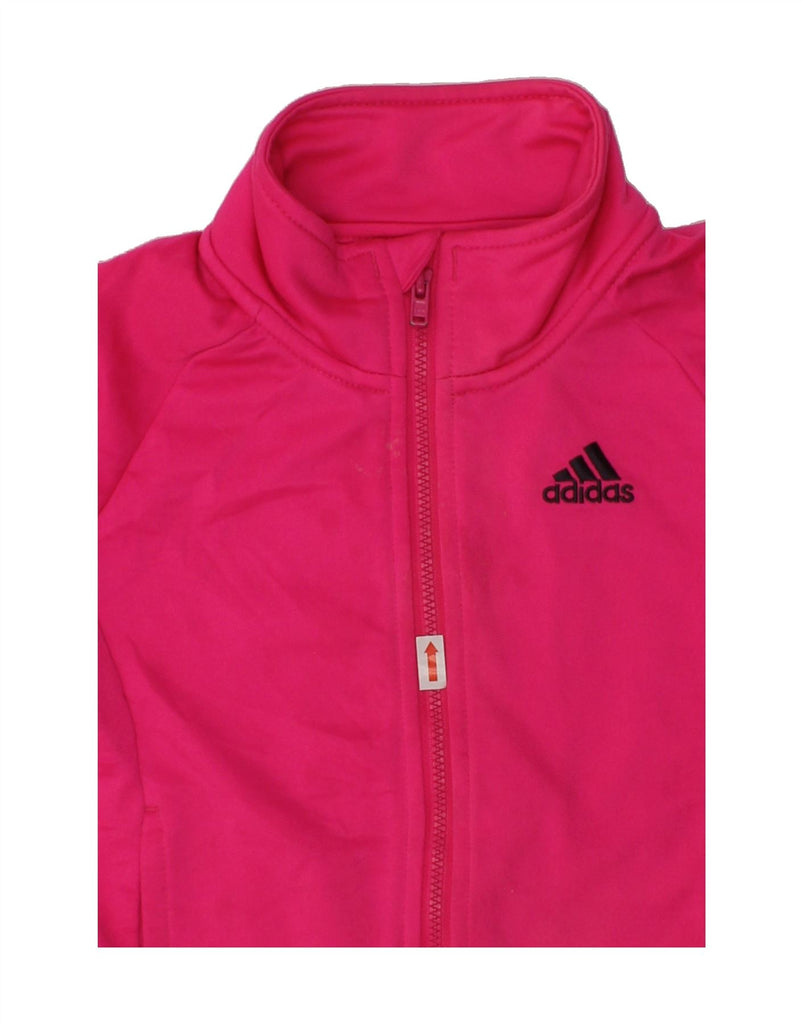 ADIDAS Girls Tracksuit Top Jacket 3-4 Years Pink Polyester | Vintage Adidas | Thrift | Second-Hand Adidas | Used Clothing | Messina Hembry 