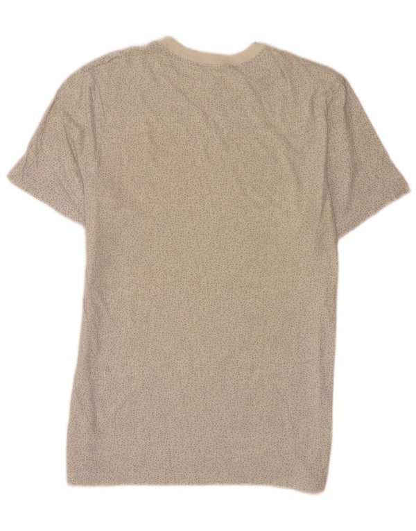 Nike Womens Regular Graphic T-Shirt Top UK 14 Large Grey Spotted Cotton