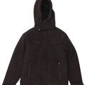 REEBOK Boys Hooded Windbreaker Jacket 10-11 Years Black Polyester