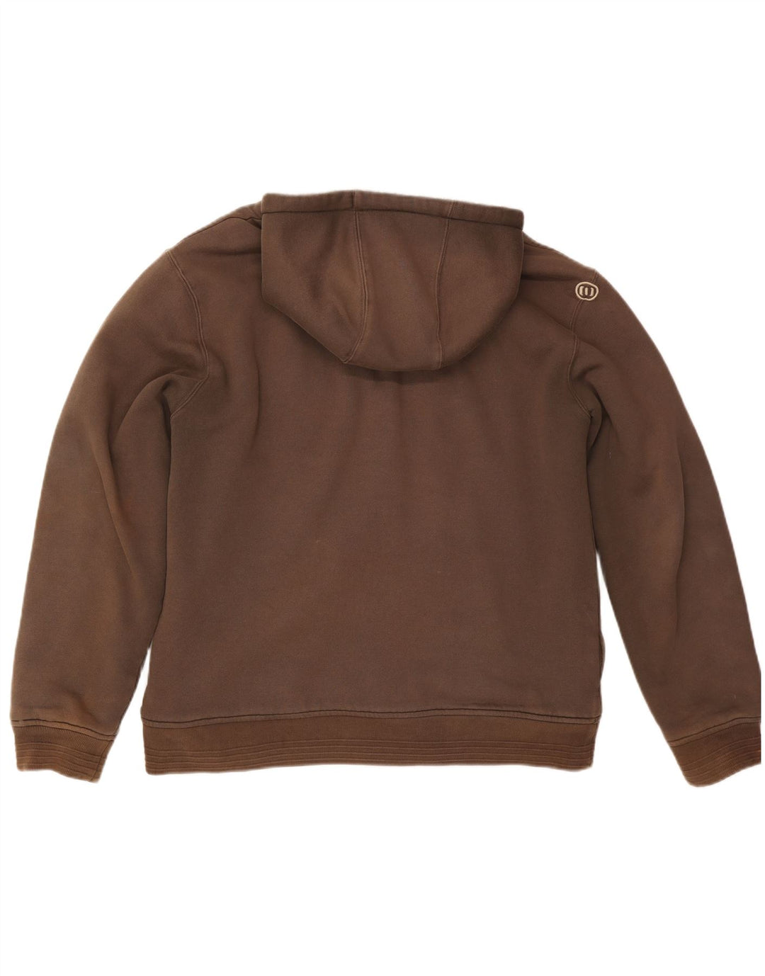 ANIMAL Mens Graphic Zip Hoodie Sweater Large Brown Cotton