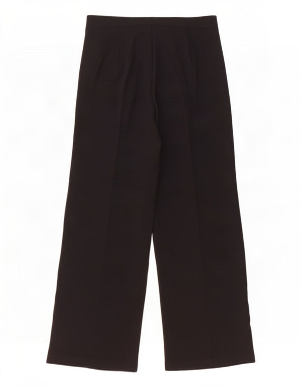 Marks & Spencer Womens Wide Leg Casual Trousers UK 10 Small W28 L27 Black