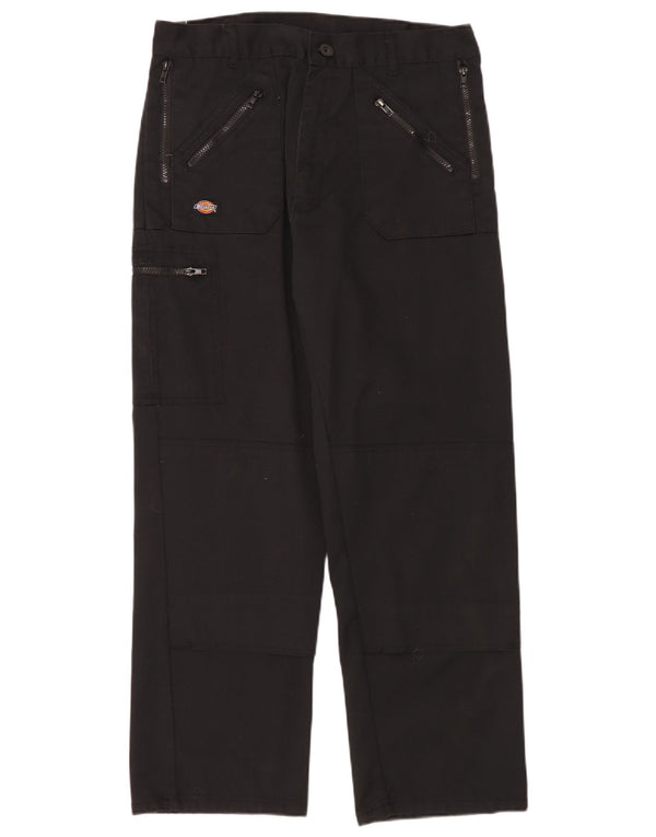 Dickies Mens Straight Cargo Trousers W34 L30 Black Polyester