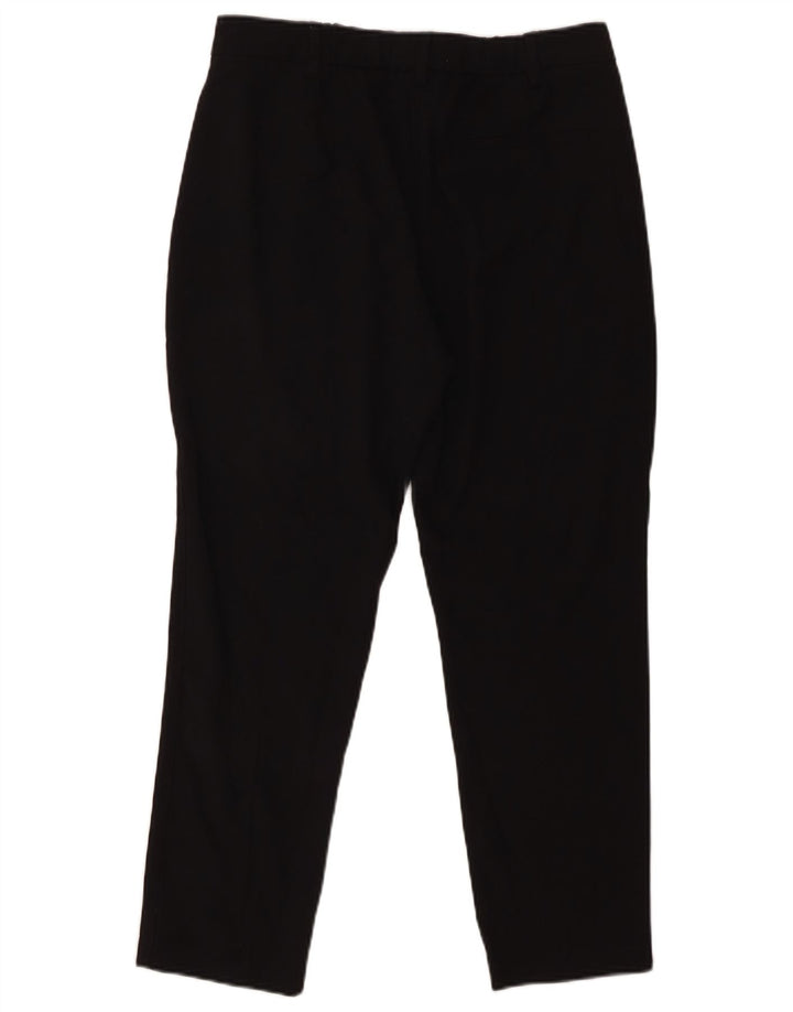 Marks & Spencer Womens Short Cropped Trousers UK 12 Medium W30 L24 Black