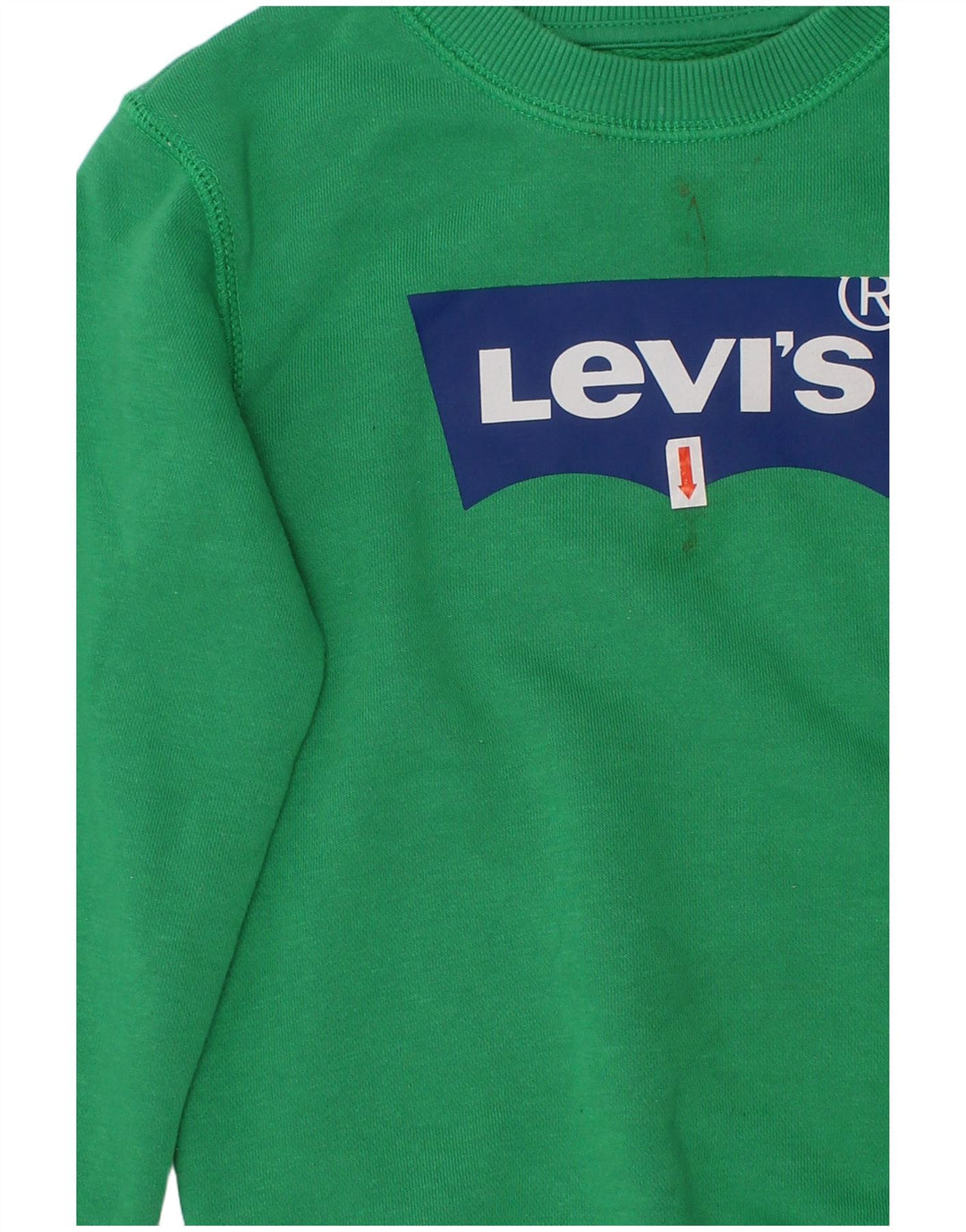 LEVI'S Boys Graphic Sweatshirt Jumper 5-6 Years Green Cotton