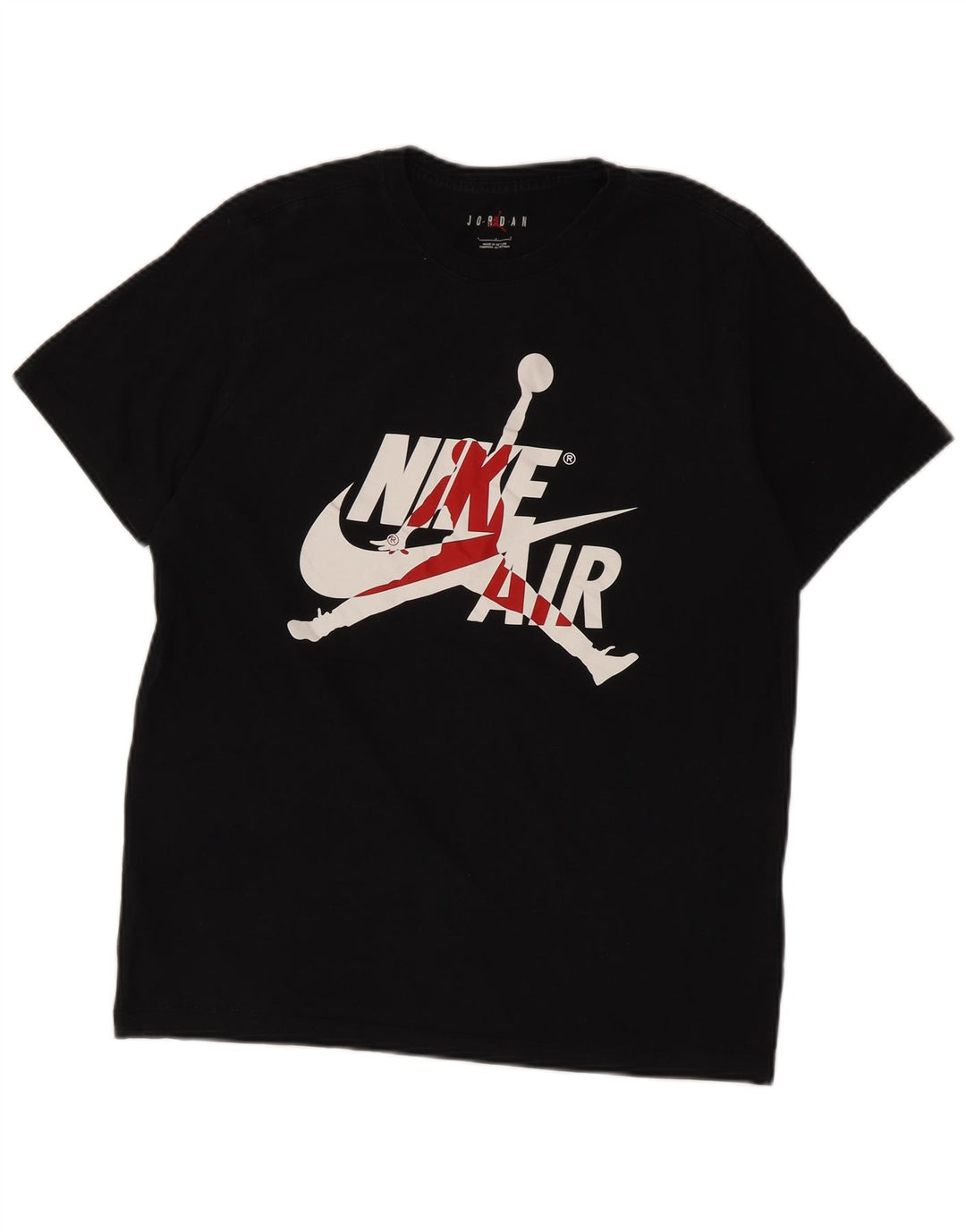 Jordan Mens Graphic T-Shirt Top Large Black Cotton