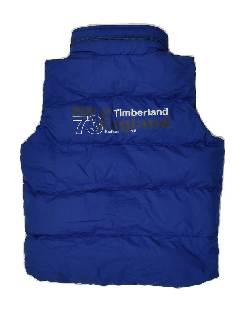 TIMBERLAND Boys Hooded Padded Gilet 5-6 Years Blue Polyester | Vintage Timberland | Thrift | Second-Hand Timberland | Used Clothing | Messina Hembry 