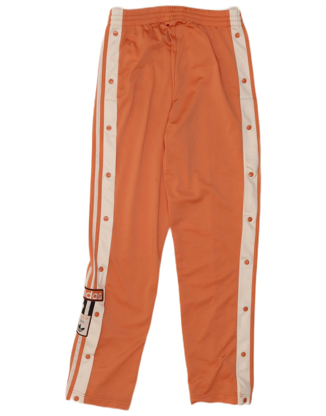 Adidas Womens Tracksuit Trousers UK 8 Small Orange Colourblock Polyester