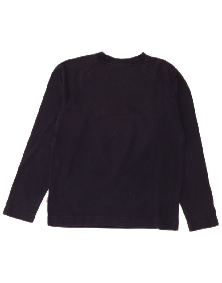 Puma Boys Graphic Top Long Sleeve 9-10 Years Navy Blue