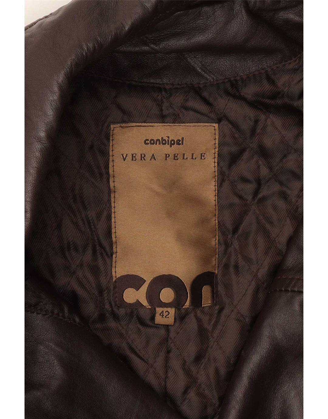 Conbipel Womens Military Double Breasted Jacket IT 42 Medium Brown