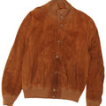 Vintage Mens Suede Bomber Jacket IT 50 Large Brown Leather