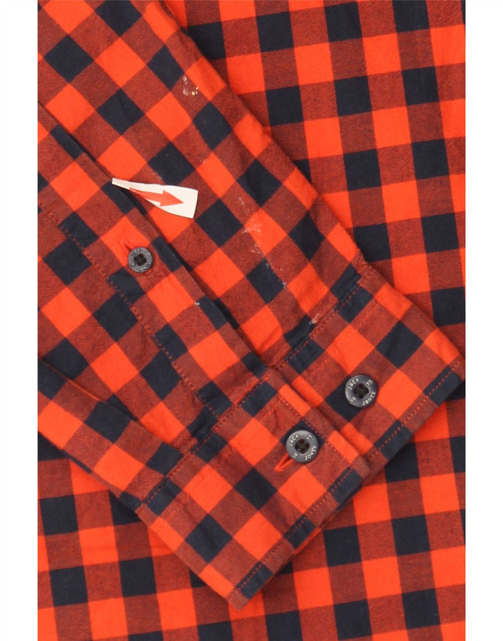 Jack & Jones Mens Slim Fit Shirt XL Red Gingham Cotton