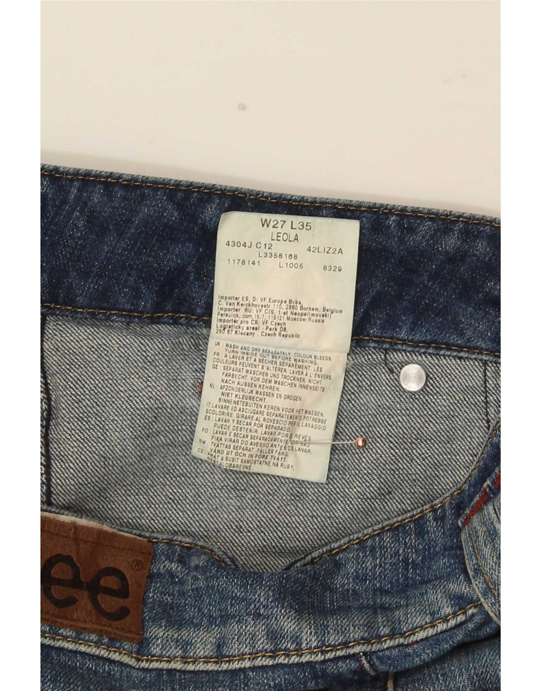 Lee Womens Leola Bootcut Jeans W27 L35 Blue Cotton