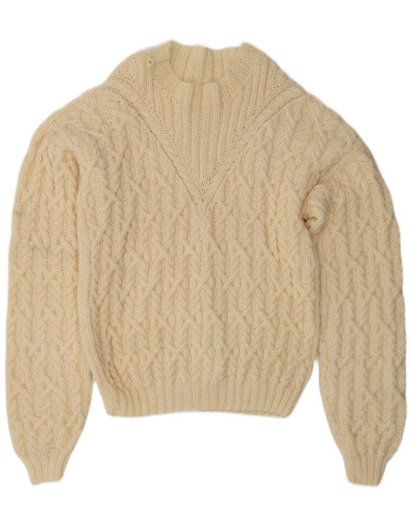 Vintage Womens Turtle Neck Jumper Sweater UK 18 XL Off White