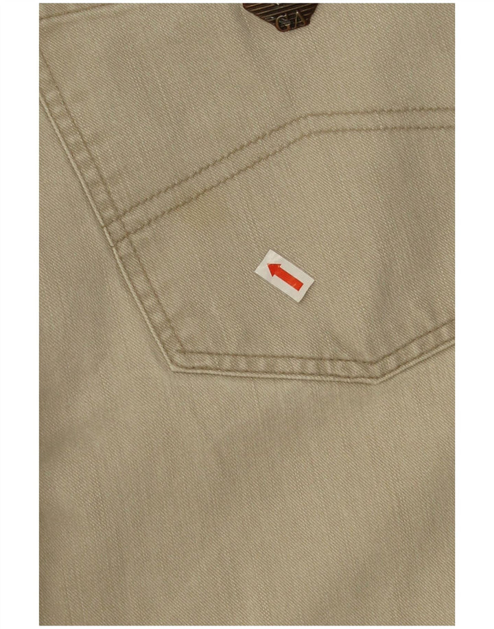 Armani Mens Straight Jeans W36 L28 Beige Cotton