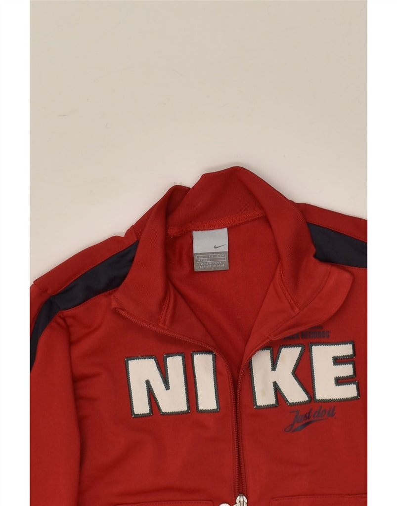 NIKE Girls Graphic Tracksuit Top Jacket 6-7 Years Large Red Striped | Vintage Nike | Thrift | Second-Hand Nike | Used Clothing | Messina Hembry 