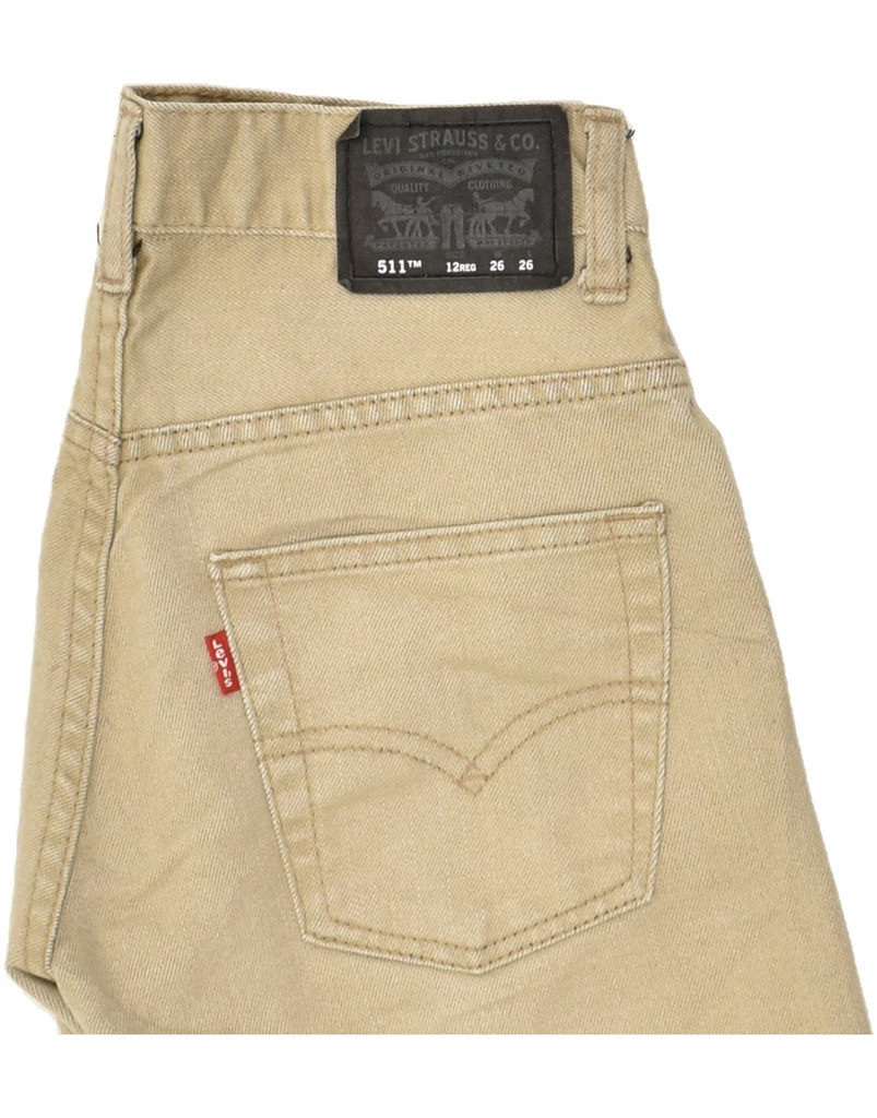 LEVI'S Boys 511 Slim Jeans 11-12 Years W26 L26 Beige Cotton | Vintage Levi's | Thrift | Second-Hand Levi's | Used Clothing | Messina Hembry 