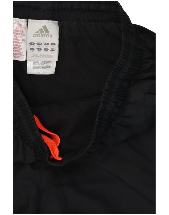 Adidas Boys Tracksuit Trousers 15-16 Years Black Polyester